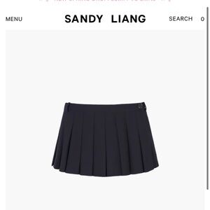 Sandy Liang BUNNY SKORT IN DARK NAVY